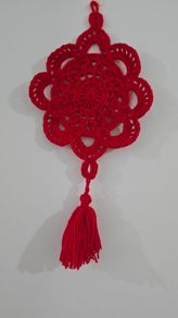 Handmade crochet wall hanging