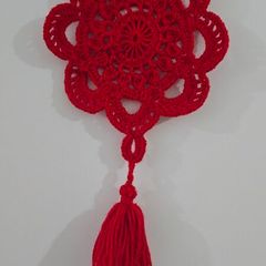 Handmade crochet wall hanging