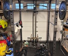 Pro Plates Commercial Power Rack with Lat Pulldown, Low Row + 97.5kg steel plates + 500kg bumper weights