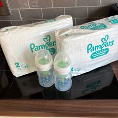 Pampers Size 2 Nappies and Dr Brown Bottles