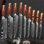 Complete Red Handle Set Knives 9 pcs Engraving your own Name or Symbols By Di'Casteel Image 2