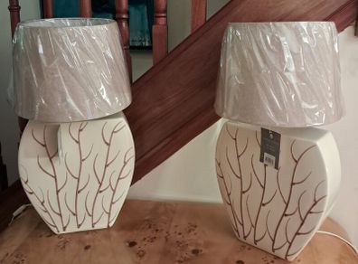 New Pair of Ceramic Table Lamps