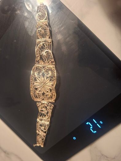 Silver filigree vintage bracelet