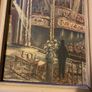 painting This is a striking dramatic artwork depicting a stage performance or lecture scene inside a classic, ornate theatre or opera house. Image 6