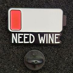 Need wine ,  pin back badge.