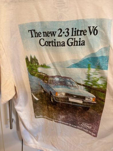 Ford Cortina Pure Cotton Graphic T-Shirt L