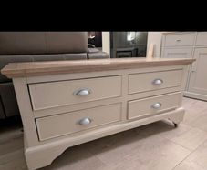 Wood coffee table 4 drawers 115cm x 57cm