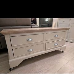 Wood coffee table 4 drawers 115cm x 57cm