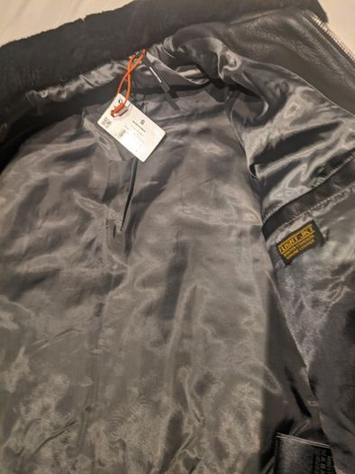 Superdry Black Aviator Flight Leather Jacket
