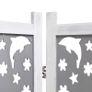 6-Panel Room Divider Grey 210x165 cm Solid Wood Image 5