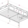 Metal Day Bed White Image 2