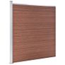 WPC Fence Set 7 Square + 1 Slanted 1311x186 cm Brown Image 6