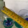 SET OF 5 , 1920 s Art Deco Czech Republic Cobalt Blue Green On Clear Glasses Image 8