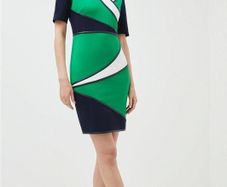 BNWT - KAREN MILLEN Colour Block Jersey Pencil Dress UK 12