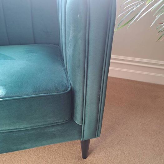 armchair green velvet