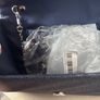 clutch bag  new navy with glitter going through it Image 3