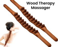 Wooden massage stick