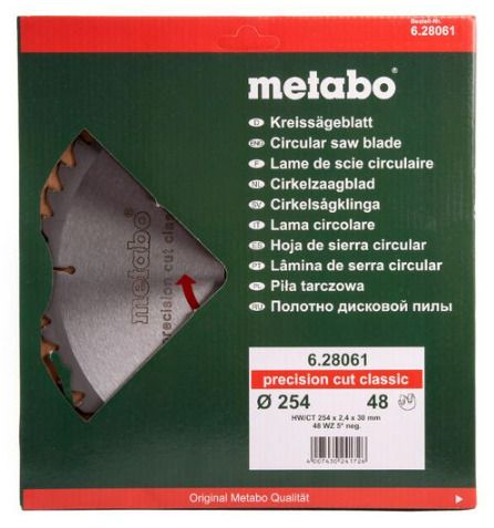 Metabo 6.28061 Circular Saw Blade 254mm x 30mm x 48T