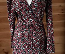 &other stories wrap around dress flowers pattern long sleeve size 12 new