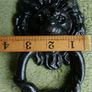 Antique Black Rustic Lion Head Door Knocker Image 5