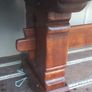 Antique 19th Century oak Monastery Table chunky well made solid with amazing patina comes with two large oak benches Image 7