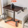 Adjustable Standing Desk 715 x 520mm, Mobile Sit Stand Computer Workstation with Wheels, Pneumatic Height Adjustment, Foot Pedal Lift, 15kg Capacity, Black Image 2
