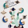 130pcs Jewelry Charms, BetterJonny Star Moon and Sun Charms Pendant Fitting Enamel Charms for Jewelry Making Gold Silver and Blue (FREE POSTAGE) Image 5