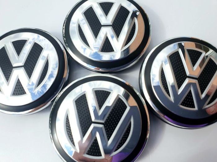 Set/4 x NEW STYLE 56mm VW wheel caps Volkswagen cap hub  6CD601171
