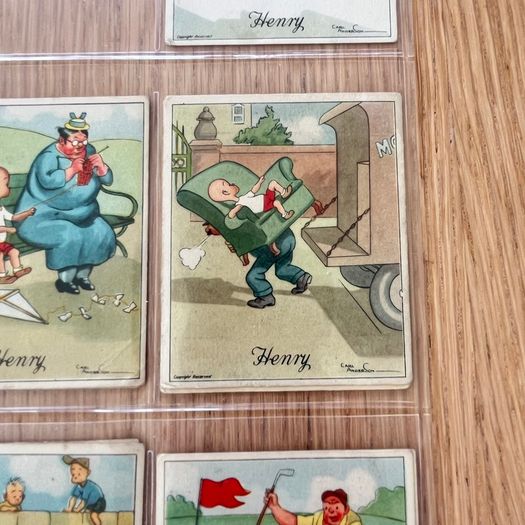 66 x 'Henry' Cigarette Cards Kensitas J. Wix & Sons 1935-37 V.Good - Excellent