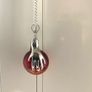 Silver tone necklace with unique hand-clasp pendant Image 3