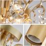 Crystal Chandelier Flushmount Ceiling Light Modern Lighting Fixture for Bedroom Hallway Bar Kitchen Bathroom, H 45 x W 50, E14 Base, Gold Image 5