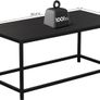 FREE P&P  Black Coffee Table Simple Modern Open Design Rectangular Minimalist Coffee Tables for Living Room Modern Center Cocktail Table, Easy Assembly, 100x 50x 45CM Image 2