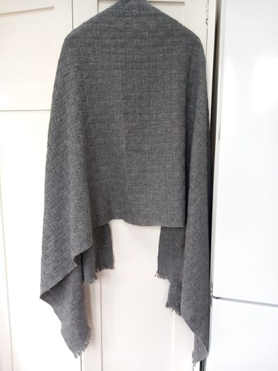 Fraas Large Grey Wool Wrap.
