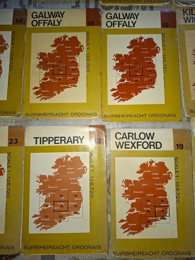 18 Vintage Ordnance Survey Maps of Ireland PRICE IS FOR 1 ONLY Postage Available or Collection,
