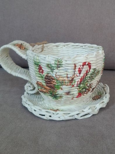 Handmade newspaper basket