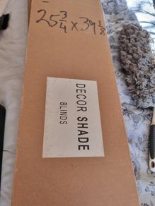 Wooden shade blind with brackets and fixings also boxed