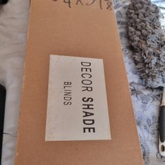 Wooden shade blind with brackets and fixings also boxed