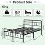 King Size Bed Frame with Victorian Headboard and Footboard Image 9