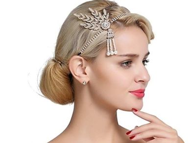 Costume head jewelry beads headband pearl