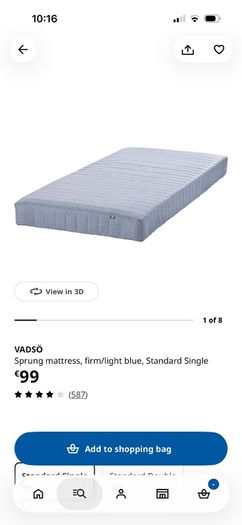 Single bed and Mattress New