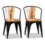 Dining Chairs 2 pcs Solid Acacia Wood Image 8