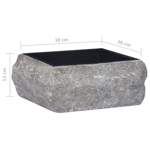 Sink Black 30x30x13 cm Marble
