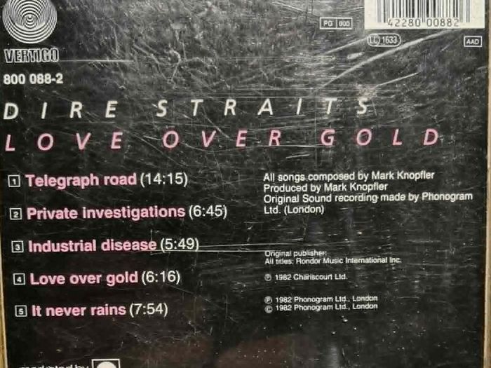 Dire Straits - Love Over Gold CD