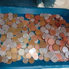 Large collection of overseas coins usa belgium germany canada uk etc good used order over 1.5kg