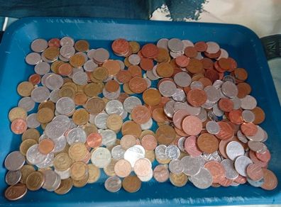 Large collection of overseas coins usa belgium germany canada uk etc good used order over 1.5kg
