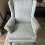 Blue and White striped chair Image 2
