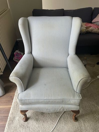 Blue and White striped chair