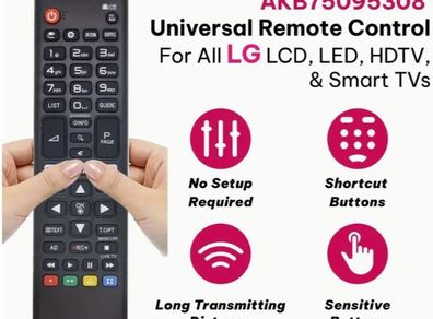 Remote Control for All LG Smart TV LCD LED OLED UHD HDTV Plasma, new, unopened.