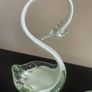 Beautiful Pair of Handblown Glass Swans Image 2