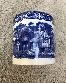 Antique George Jones The Abby Blue Jam Jar